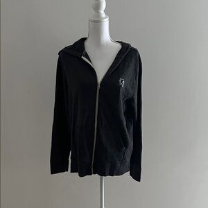 Express Black Zip Up Sweater for Men